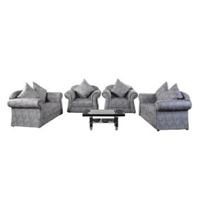 4pce Elsa Lounge Suite with Cushions (Grey)