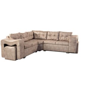 5pce Farida Corner Lounge Suite (Cream)