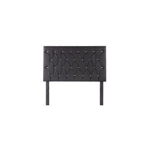 Free Standing Diamond Headboard Queen Black