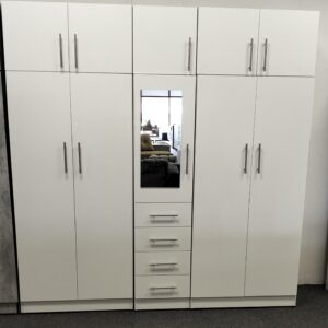 6pce Melamine Space saver White