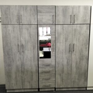6pce Melamine Spacesaver grey